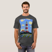 Vuurtoren en lavendervelden t-shirt (Voorkant volledig)