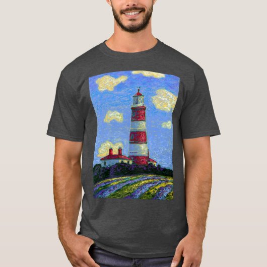 Vuurtoren en lavendervelden t-shirt (Voorkant)
