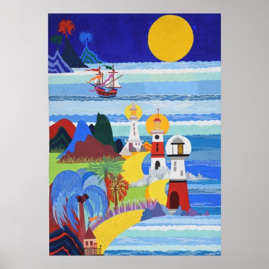 Vuurtoren en Leo's Schip Poster (Voorkant)