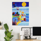 Vuurtoren en Leo's Schip Poster (Thuiskantoor)