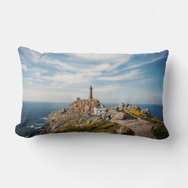 Vuurtoren en Museum | Cabo Vilan Galicia Spanje Kussen (Voorkant)
