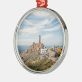 Vuurtoren en museum | Cabo Vilan Galicia Spanje Metalen Ornament (Links)