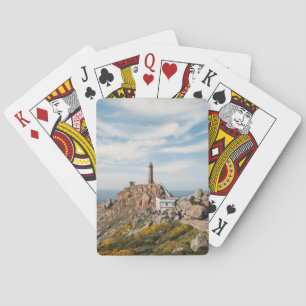Vuurtoren en museum Cabo Vilan Galicia Spanje Pokerkaarten