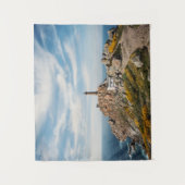 Vuurtoren en museum | Cabo Vilan Galicia Spanje Wandkleed (Voorkant)