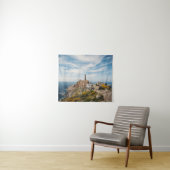 Vuurtoren en museum | Cabo Vilan Galicia Spanje Wandkleed (In Situ (horizontaal))