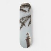 vuurtoren en palmen #1 #wall #art persoonlijk skateboard (Voorkant)