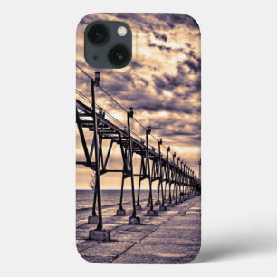 Vuurtoren en pier van Grand Haven, Grand Haven iPhone 13 Hoesje