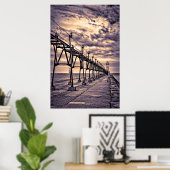 Vuurtoren en pier van Grand Haven, Grand Haven Poster (Thuiskantoor)