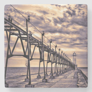 Vuurtoren en pier van Grand Haven, Grand Haven Stenen Onderzetter