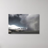 Vuurtoren en stormen wolken canvas afdruk (Voorkant)