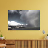 Vuurtoren en stormen wolken canvas afdruk (Insitu (Woonkamer))