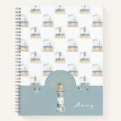 Vuurtoren en zeeboot Dream Beach Notitieboek (Voorkant)