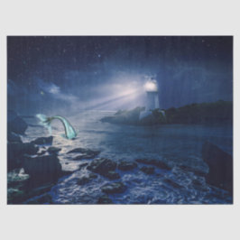 Vuurtoren en Zeemeermin Tissue Paper Tissuepapier