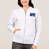 Vuurtoren en zeilboot bij nacht maanverlichte ocea hoodie (Voorkant)