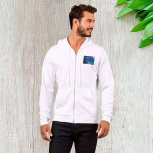 Vuurtoren en zeilboot bij nachtelijke maanverlicht hoodie