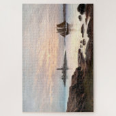 Vuurtoren en zeilboot in het vliegtuig legpuzzel (Verticaal)