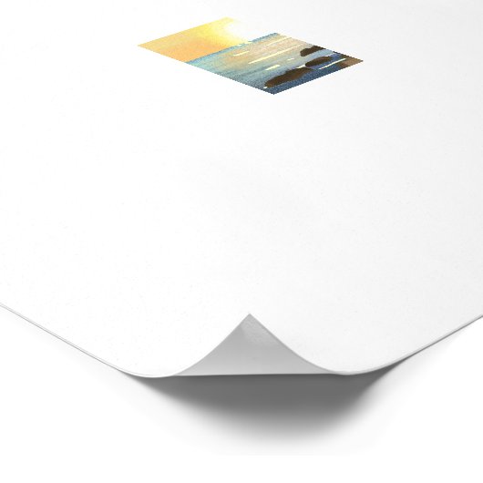 Vuurtoren en Zonsondergang Extra Grote Print (Hoek)