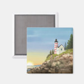 Vuurtoren en zonsondergang magneet (Voorkant / Achterkant)