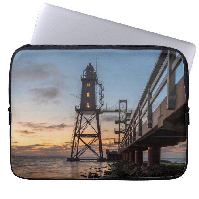vuurtoren | Eversand-Oberfeue Duitsland Laptop Sleeve (Voorkant)