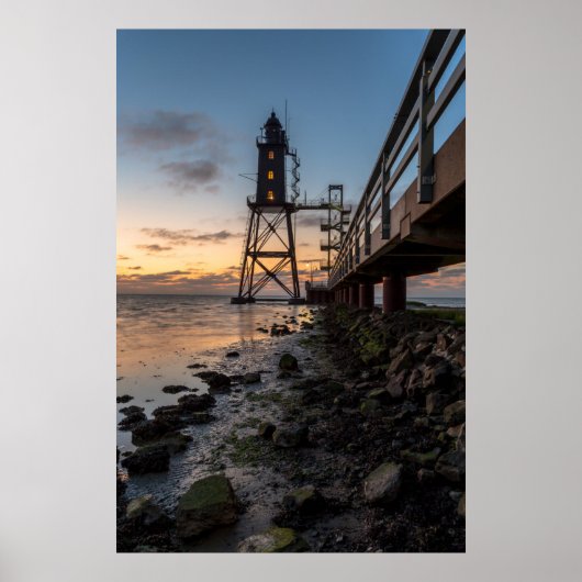 vuurtoren | Eversand-Oberfeue Duitsland Poster (Voorkant)