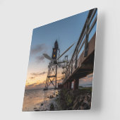 vuurtoren | Eversand-Oberfeue Duitsland Vierkante Klok (Hoek)