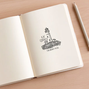  vuurtoren Ex Libris Rubberstempel