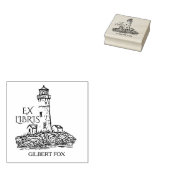  vuurtoren Ex Libris Rubberstempel (Gestempeld)