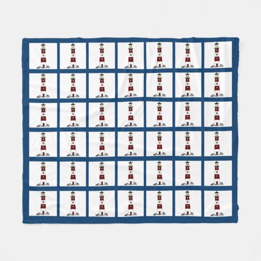 vuurtoren Fleece Blanket (Voorkant (Horizontaal))