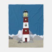 vuurtoren Fleece Blanket Deken (Voorkant)