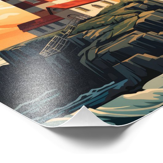 vuurtoren foto afdruk (Hoek)