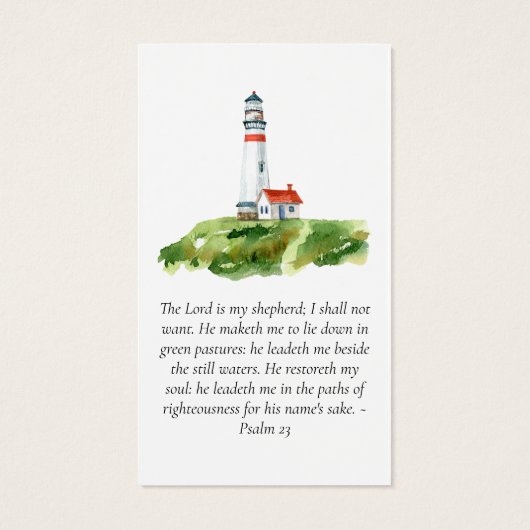 vuurtoren Foto Memorial Prayer Kaart (Achterkant)