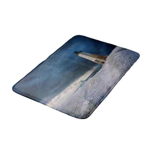 vuurtoren | Frankfort Lighthouse Lake Michigan Badmat (Gekanteld)