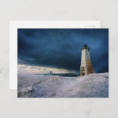 vuurtoren | Frankfort Lighthouse Lake Michigan Briefkaart (Voorkant / Achterkant)