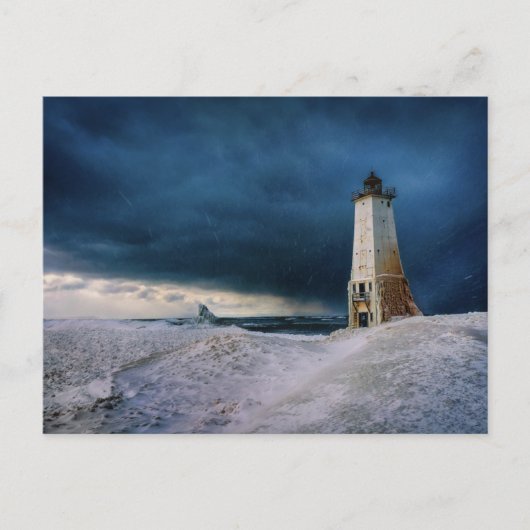 vuurtoren | Frankfort Lighthouse Lake Michigan Briefkaart (Voorkant)