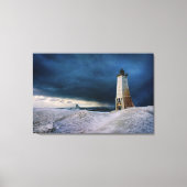 vuurtoren | Frankfort Lighthouse Lake Michigan Canvas Afdruk (Voorkant)