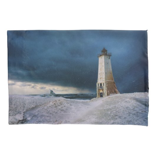 vuurtoren | Frankfort Lighthouse Lake Michigan Kussensloop (Voorkant)