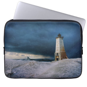 vuurtoren Frankfort Lighthouse Lake Michigan Laptop Sleeve