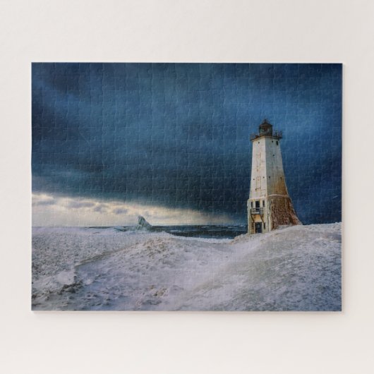 vuurtoren | Frankfort Lighthouse Lake Michigan Legpuzzel (Horizontaal)