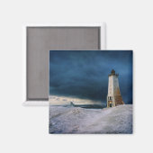 vuurtoren | Frankfort Lighthouse Lake Michigan Magneet (Voorkant / Achterkant)