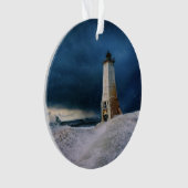 vuurtoren | Frankfort Lighthouse Lake Michigan Ornament (voorkant)