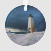 vuurtoren | Frankfort Lighthouse Lake Michigan Ornament (achterkant)