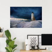 vuurtoren | Frankfort Lighthouse Lake Michigan Poster (Thuiskantoor)