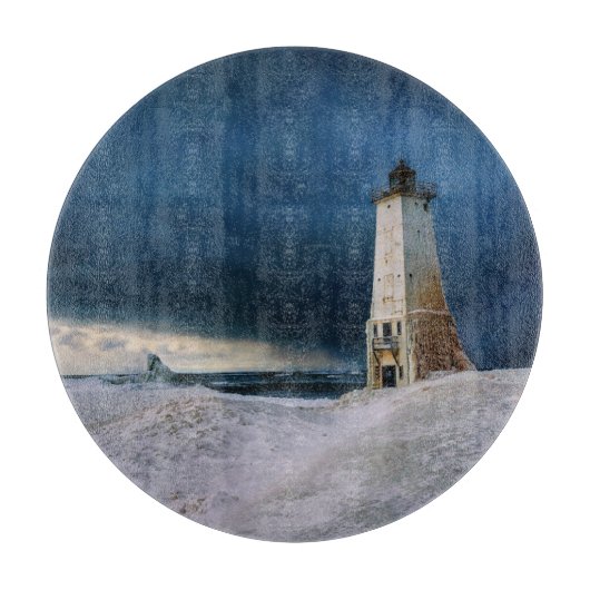 vuurtoren | Frankfort Lighthouse Lake Michigan Snijplank (Voorkant)