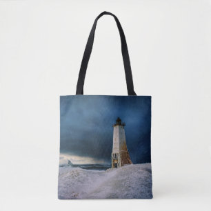 vuurtoren   Frankfort Lighthouse Lake Michigan Tote Bag