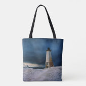 vuurtoren | Frankfort Lighthouse Lake Michigan Tote Bag (Achterkant)