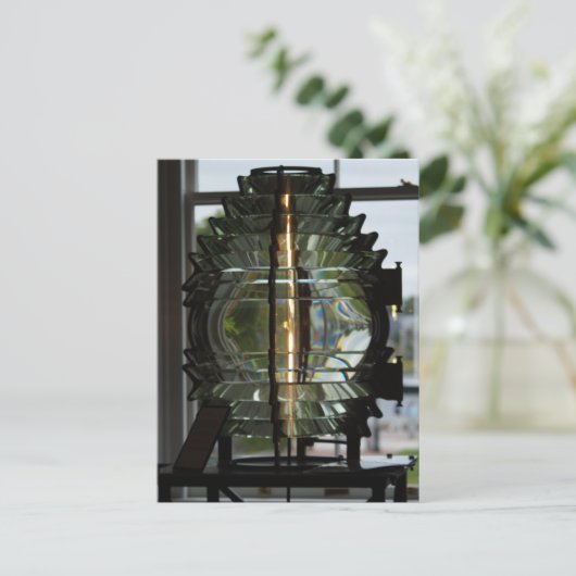 Vuurtoren Fresnel Lens Briefkaart (Staand voorkant)