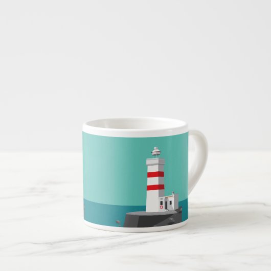 Vuurtoren Gardskagi - IJsland. Espresso cup Espresso Kop (Voorkant rechts)