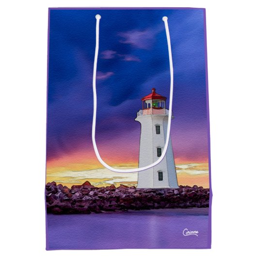 Vuurtoren - Gemiddeld cadeautje Medium Cadeauzakje (Achterkant)