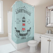 vuurtoren Gids voor thuis Poster Douchegordijn (In situ)