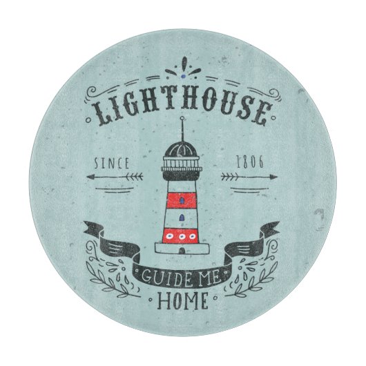 vuurtoren Gids voor thuis Poster Snijplank (Voorkant)